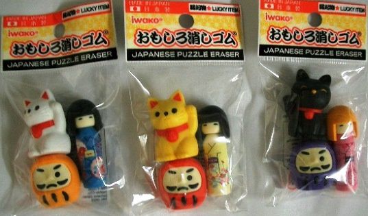Eraser@おもしろ消しごむ 縁起物 3P