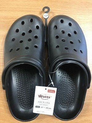 EVA SANDAL 43 (WITH HOOK)@PB.高額(3.0)EⅤAｻﾝﾀﾞﾙ27～28cmﾜﾝﾄﾝ　BK
