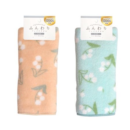FLUFFY FACE TOWEL F 34x78cm@ふんわりフェイスタオル 花柄 約34*78cm