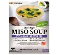 HANA Vegan instant miso soup WAKAME SEAWEED (3 servings)