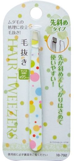 HAIR TWEEZERS@水玉柄毛抜き(先斜めタイプ)