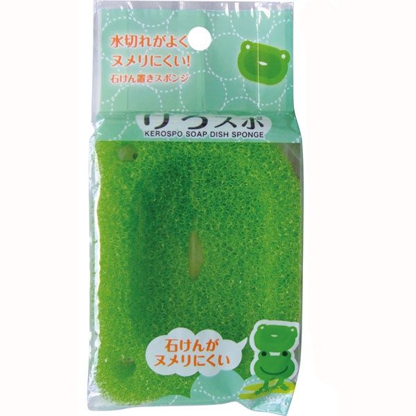 KEROSPO SOAP DISH SPONGE@けろｽﾎﾟ!ﾇﾒﾘにくい石けん置きｽﾎﾟﾝｼﾞ