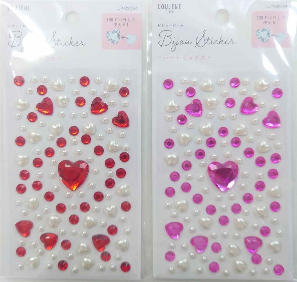 LJP Bijou Sticker C 04@ビジューシールC 04 ハートミックス