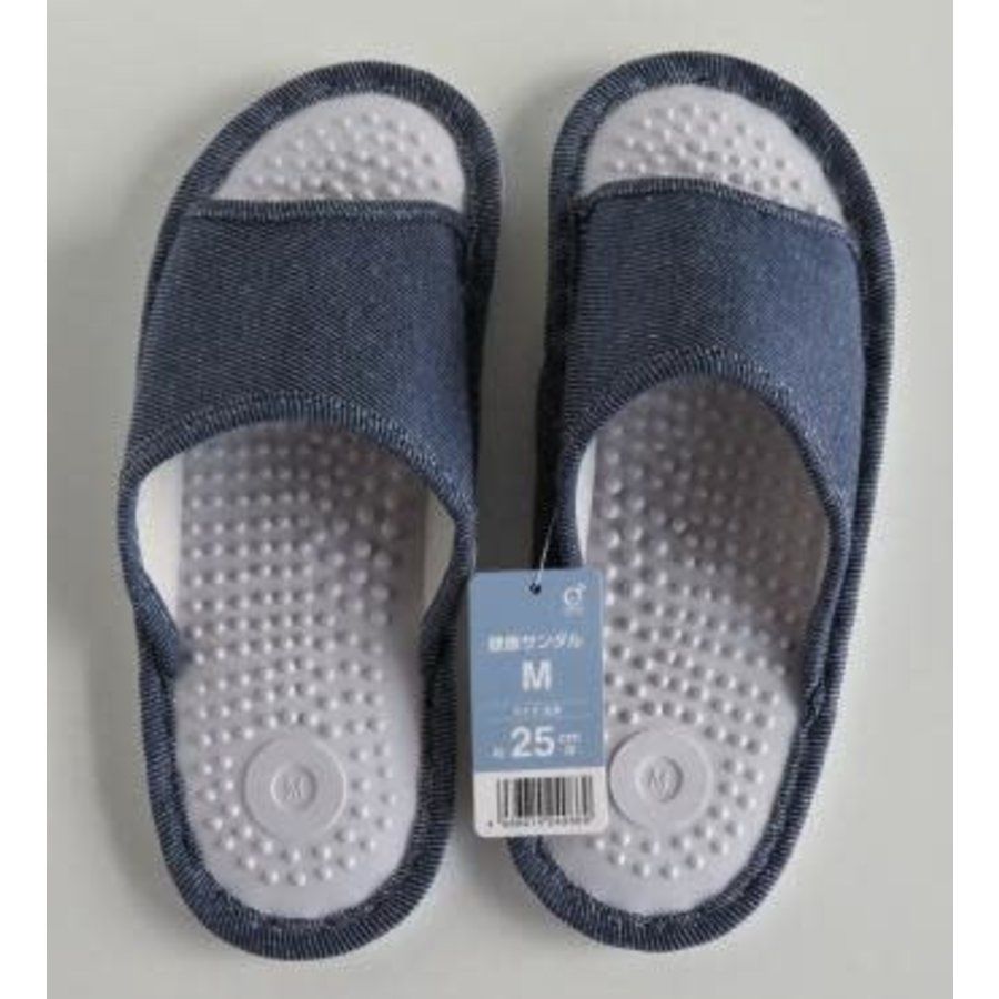 Nubby Footbed Massage Sandal 25cm Blue Denim
