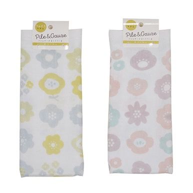 PG FACE TOWEL@パイルガーゼ フェイスタオル フラワー