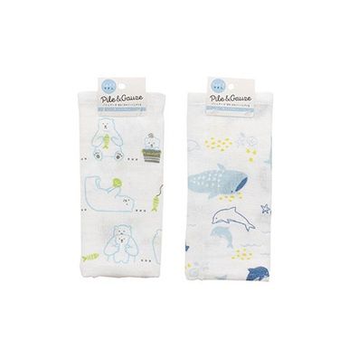 PG FACE TOWEL PB&amp;WS@ﾊﾟｲﾙｶﾞｰｾﾞ ﾌｪｲｽﾀｵﾙ 白くま&amp;ｼﾞﾝﾍﾞｲｻﾞﾒ 約28ｘ70cm