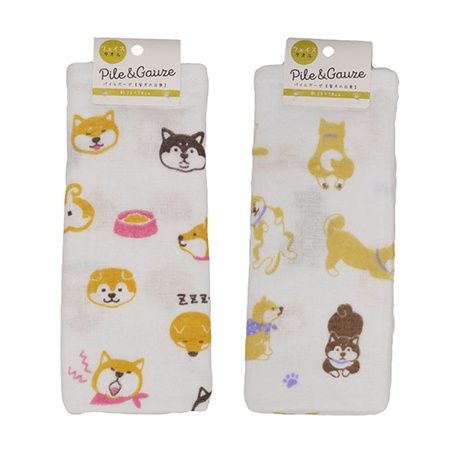 PG FACE TOWEL@パイルガーゼ フェイスタオル 柴犬の日常