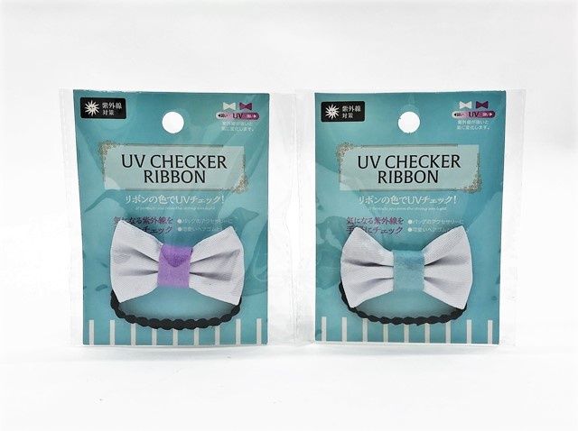 UV checker hair rubber ribbon@UVチェッカーヘアゴムリボン
