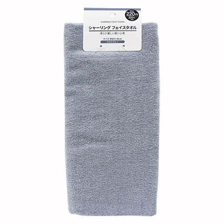 SHIRRING FACE TOWEL LGY@高額（2.0）シャーリングフェイスタオルﾗｲﾄｸﾞﾚｰ