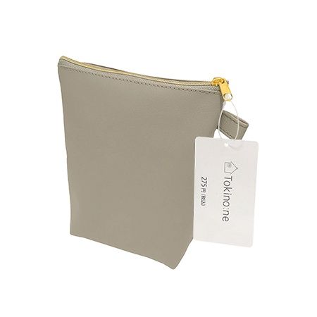 BOAT POUCH GY@TPB.高額(2.5)合皮　舟形ポーチGY