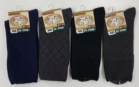 Socks@紳士履き口ゆったりソックスすべり止め付き