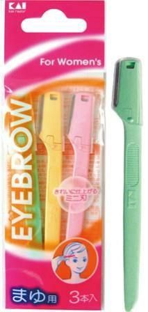 eyebrows razor (3p)@貝印 まゆミニカミソリL型 3本入