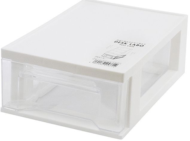 Storage box (PP/PS)@DeskLabo プルケース ホワイト