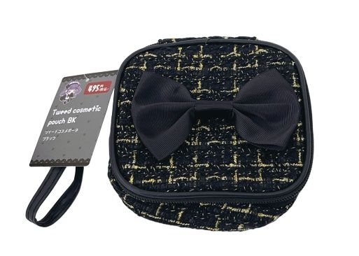 Tweed cosmetic pouch black@高額(4.5)ﾂｲｰﾄﾞｺｽﾒﾎﾟｰﾁ ﾌﾞﾗｯｸ