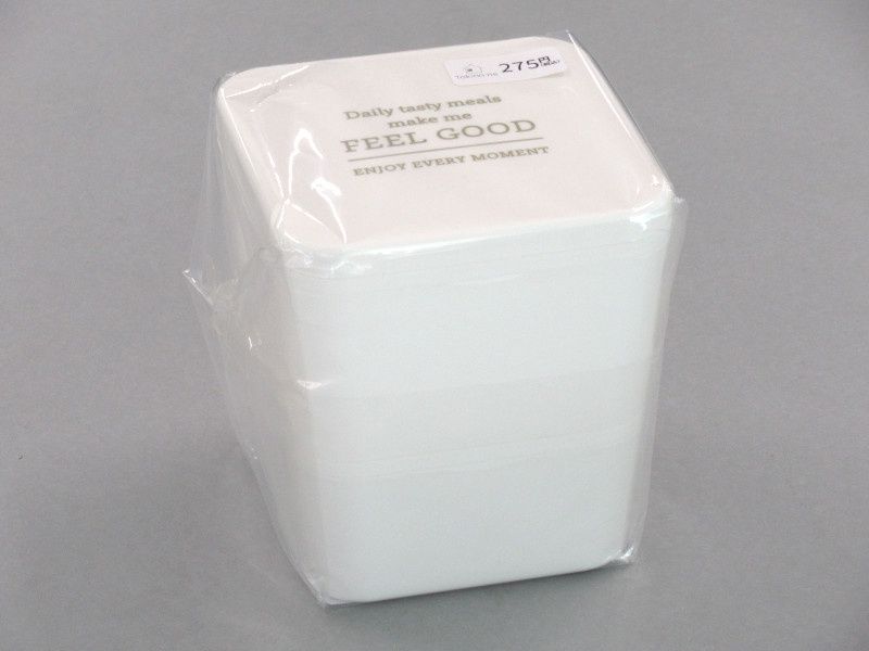 TPB Square lunch box WH@TPB.高額(2.5)ｽｸｴｱﾗﾝﾁﾎﾞｯｸｽ W