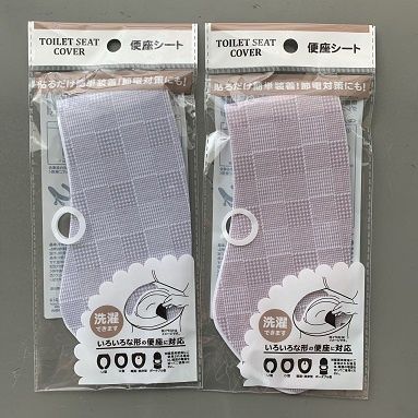 TOILET SEAT COVER GLEN CHECK@便座シート　グレンチェック柄 /40611