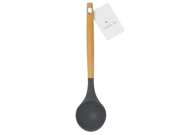 Wooden Handle Silicone Ladle@TPB.高額(3.0)木柄シリコーンレードル