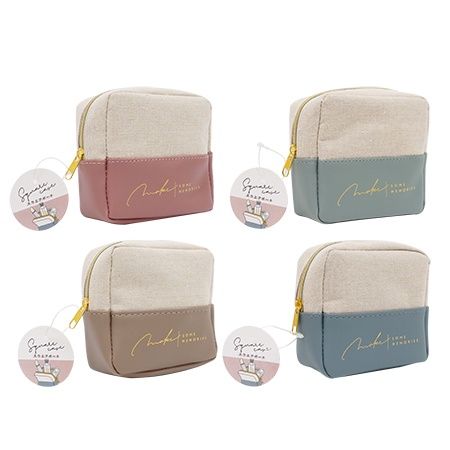 SQUARE POUCH SL NATURAL@スクエアポーチ 合皮ナチュラル