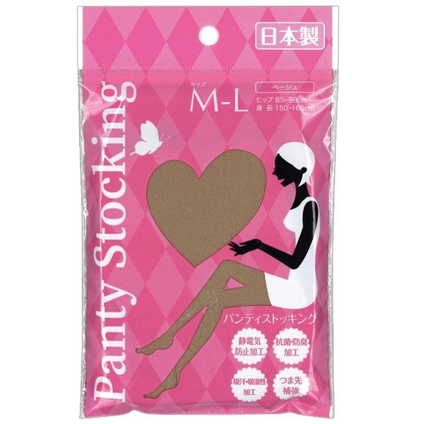 PANTYHOSE BEIGE M-L@日本製 パンティストッキング（ベージュ）M-L