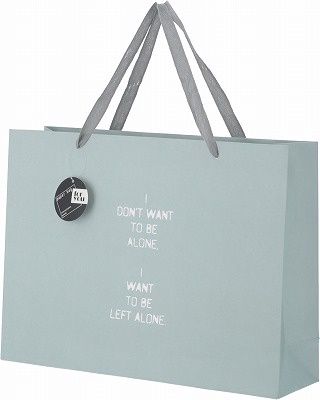 PAPER BAG GR HORIZONTAL TYPE@特大ペーパーバッグ　横型ロゴ　ﾍﾟｰﾙﾌﾞﾙｰ