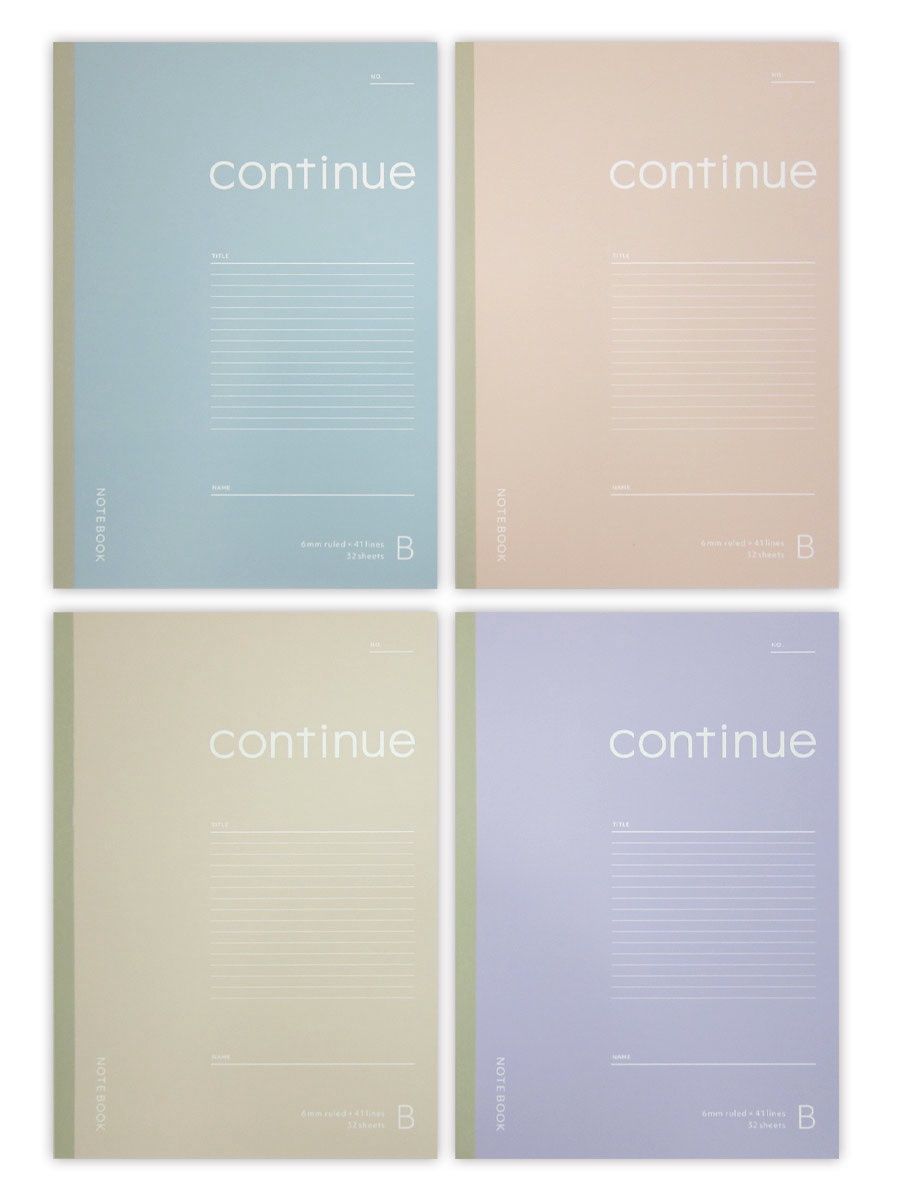 Notebook ruled 32 sheets Smoky continue@A4ノート スモーキーコンティニュー B罫 32枚