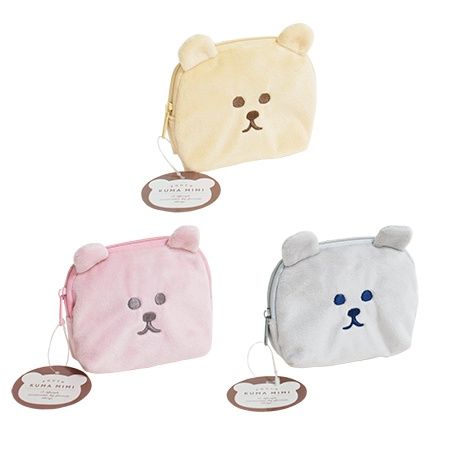 BEAR EAR POUCH PASTEL@クマポーチ 耳付 パステル