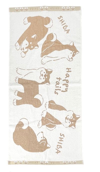 Bath towels Shiba Inu BR@Fe高額(5.0)ﾊﾞｽﾀｵﾙ 柴犬BR/25119