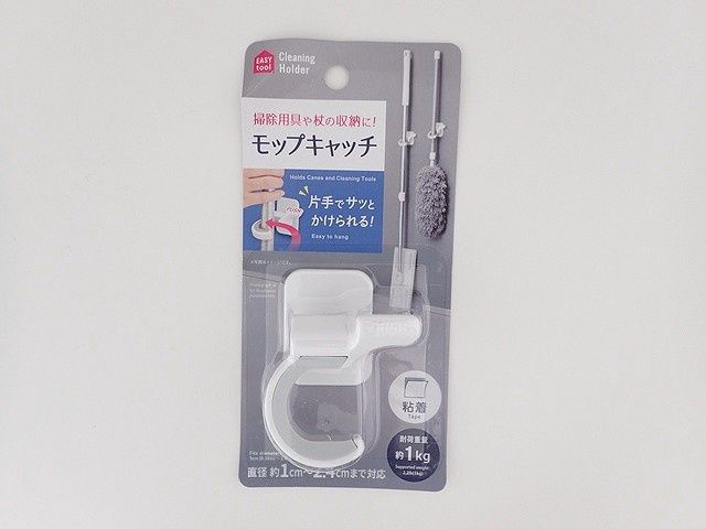 Adhesive cleaning mop &amp; wands catcher@サッとかけられる杖・モップキャッチ/32867