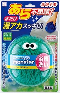 EcoMagicMonsterAcrylicFiberBathSponge-g@ｴｺﾏｼﾞｯｸﾓﾝｽﾀｰ浴槽洗い(ｸﾞﾘｰﾝ)