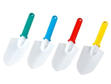 colored handle soil scoop@プラ柄カラー移植こて(4色AST)