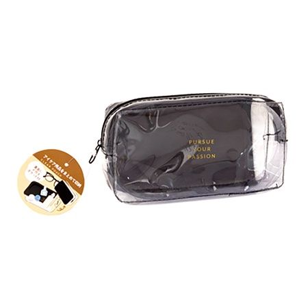 TRAVEL C POUCH WITH GLASSES POCKET@トラベル用 クリアポーチ メガネポケット付