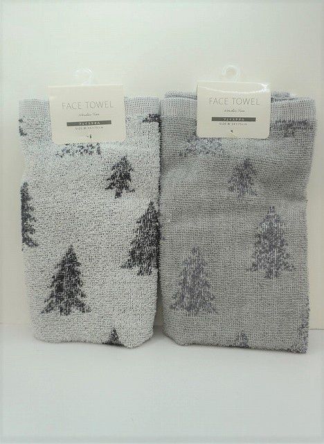face towle nordic tree@フェイスタオル　北欧　木