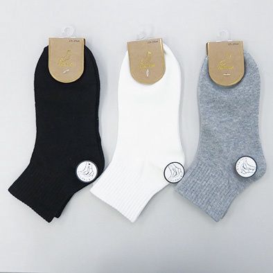ladies' middle socks monotone WJ-646@WJ-646婦人表綿100%ﾐﾄﾞﾙ丈ｿｯｸｽﾓﾉﾄｰﾝ