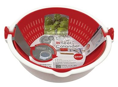 Spin Wheel Colander Large (Red)@高額(5.0)ｽﾋﾟﾝﾎｲｰﾙｺﾗﾝﾀﾞｰﾗｰｼﾞ (ﾚｯﾄﾞ)海外用