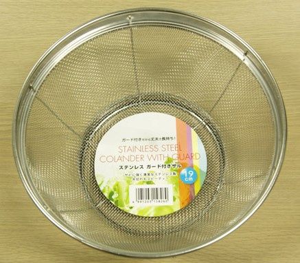 stainless sieve19cm@ステンレスガード付ザル19cm