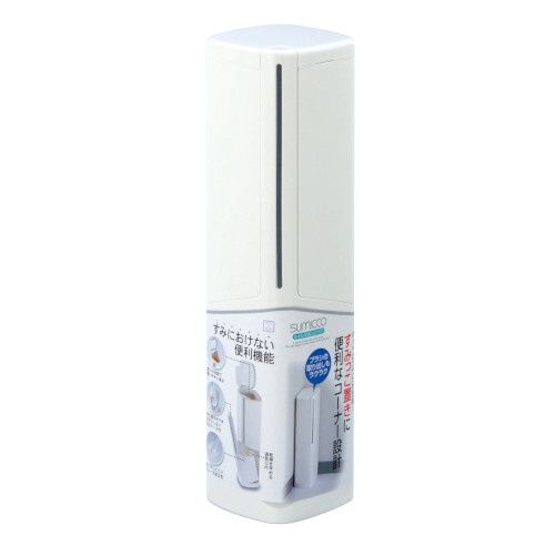 Toilet Brush with Disposal Compartment-W@トイレすみっこペア(ホワイト)海外用