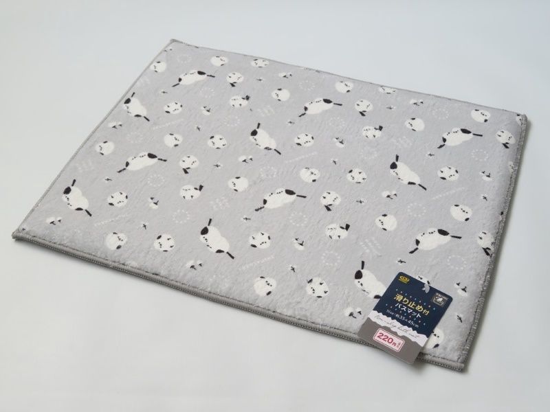 Anti-slip bath mat shimaenaga@高額（2.0）すべり止め付バスマットシマエナガ柄