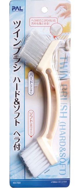 twin brush@ツインブラシ(ハード＆ソフト)ヘラ付