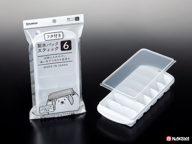 Ice Tray for 6pieces, with Lid@製氷パック スティック6