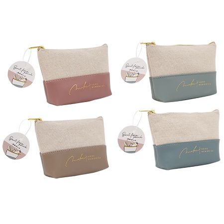 BOAT FORM POUCH SL NATURAL@舟形ポーチ 合皮ナチュラル