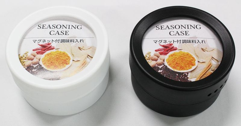 Seasoning Case@マグネット付調味料入れ(丸形)