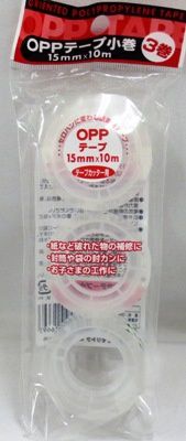 OPP Tape Small 15mm x 10m 3P MKT-5@OPPテープ 小巻15㎜×10m 3巻 MKT-5