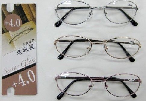 glasses@婦人用メタル老眼鏡(4.0度)