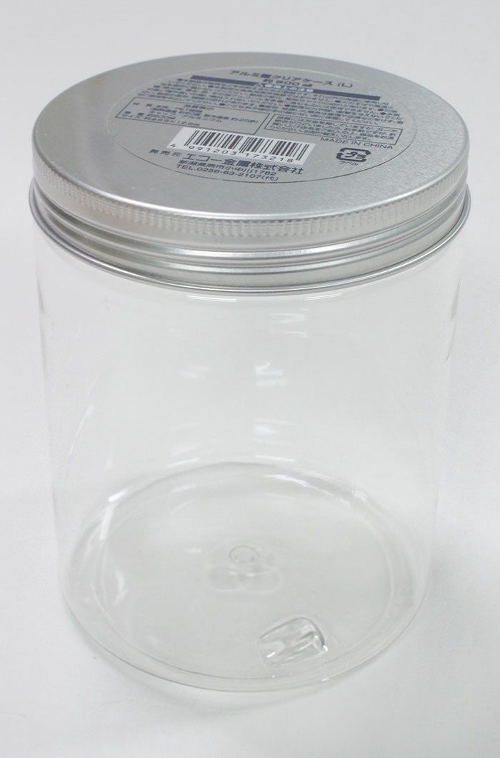 Aluminum lid clear case L@アルミ蓋クリアケースL