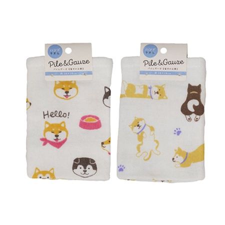 PG HAND TOWEL@パイルガーゼ ハンドタオル 柴犬の日常