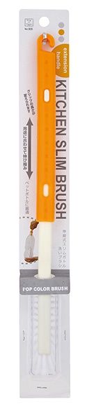 Bottle Cleaning Brush@伸縮式スリムボトル洗いブラシ(ｵﾚﾝｼﾞ)海外用