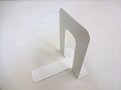 Bookend white@滑り止め付きブックエンド 白