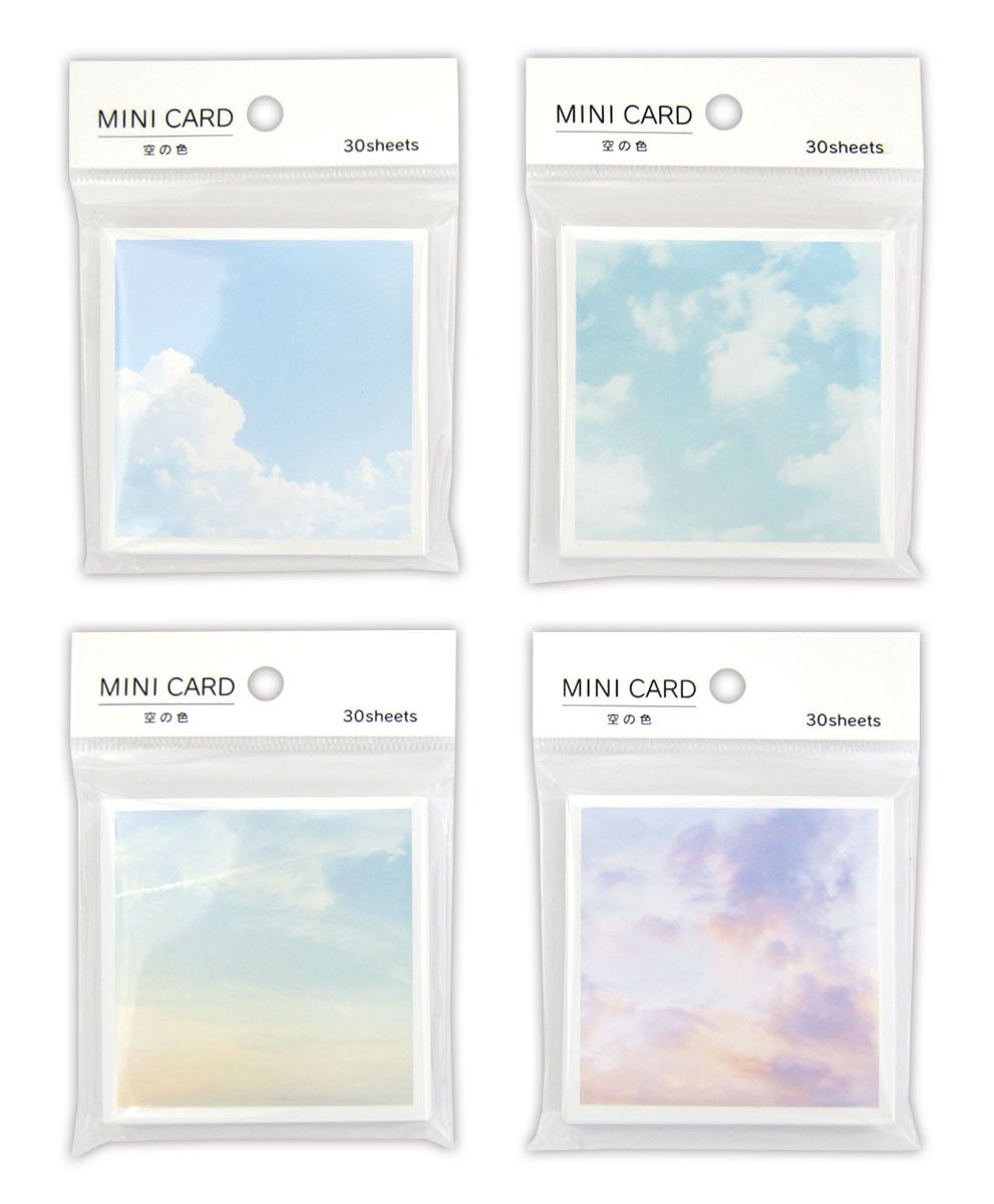 Mini message card The color of the sky@ミニカード スクエア 空の色 30枚