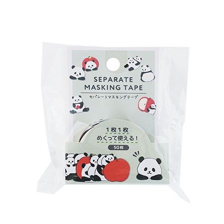 SEPARATE MASKING TAPE 50P PANDA@セパレートマスキングテープ 50枚 パンダ柄
