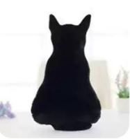 Cat cushion 75cm, Colour: Black